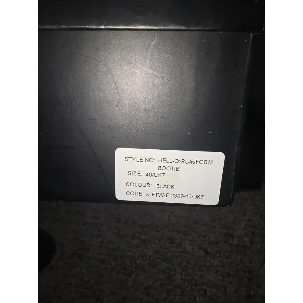 Killstar Hell-O Faux Leather Platform Bootie Size 9